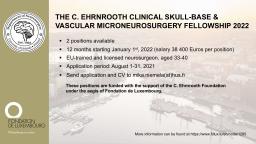 The C. Ehrnrooth Helsinki Vascular & Skull-base Fellowship