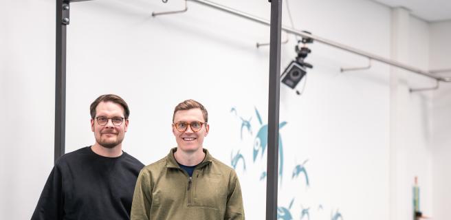 Juha-Pekka Kulmala ja Maxwell Thurston