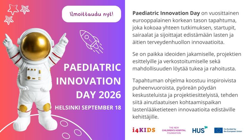 Lastenlaaketieteen innovaatiopaiva suomi