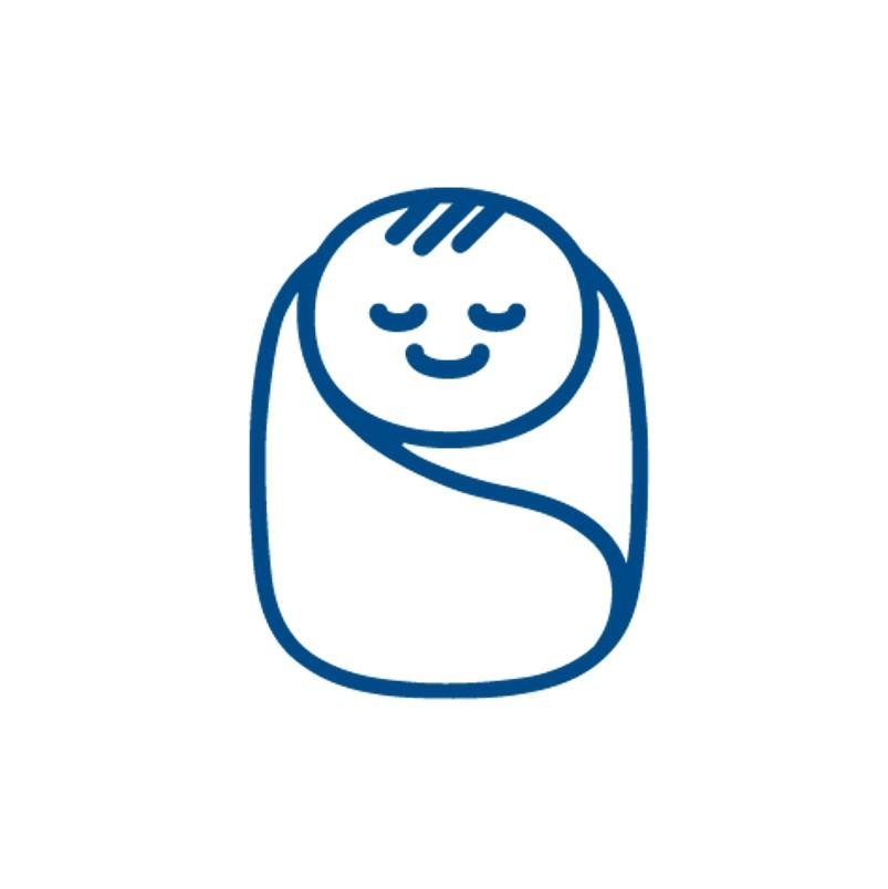HUSin ikoni, joka on piirros hymyilevästä vauvasta.