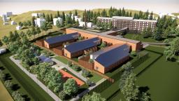 Havainnekuva Ohkolan sairaalan uusista rakennuksista